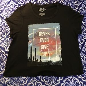 Never ever give up crop-top